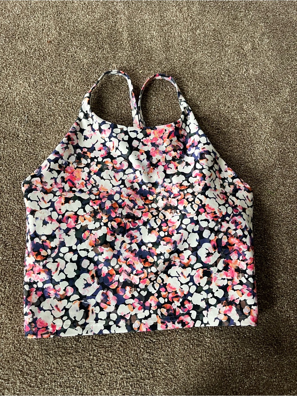 Old Navy Powersoft tank- Pink/White/Black